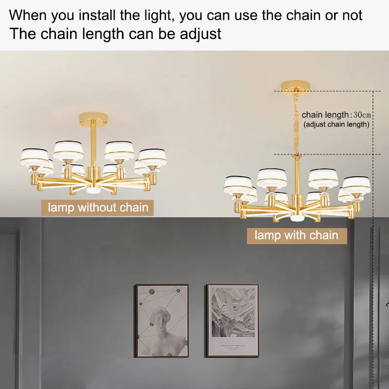 lustre moderne led design nordique pour intérieur élégant