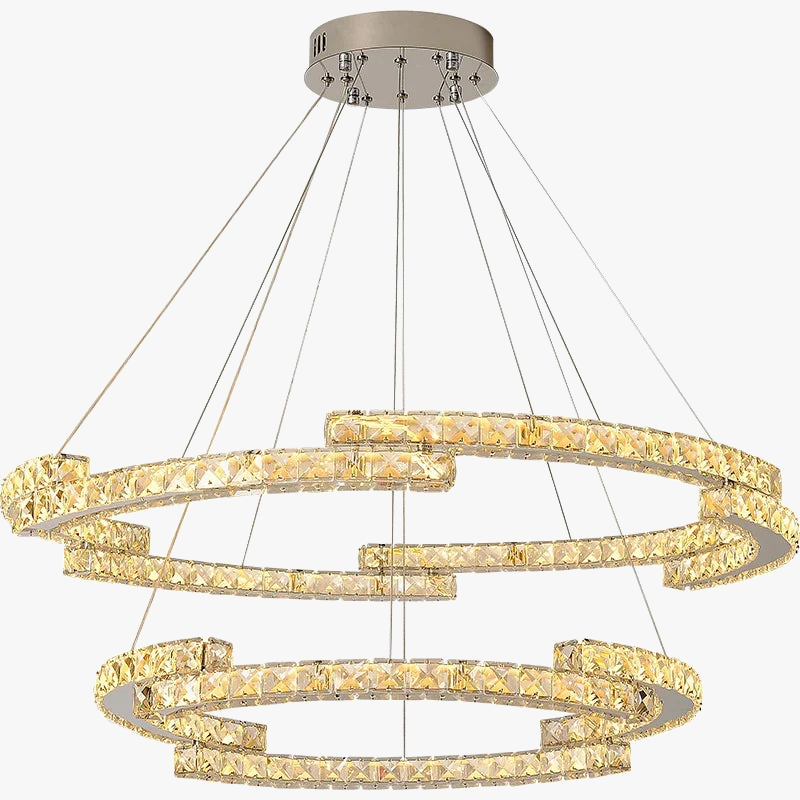 lustre moderne à led en cristal design élégant pour intérieur