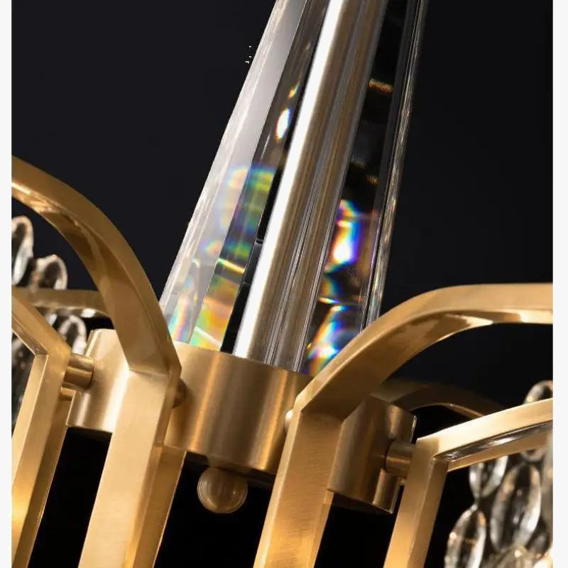 lustre moderne à led en cristal pour décoration nordique