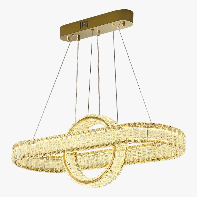 lustre moderne led en cristal style vintage pour villa