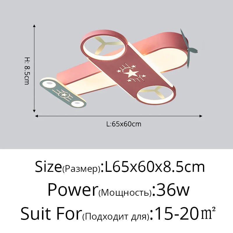 lustre moderne led en forme d'avion pour éclairage intérieur