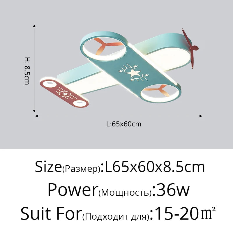 lustre moderne led en forme d'avion pour éclairage intérieur