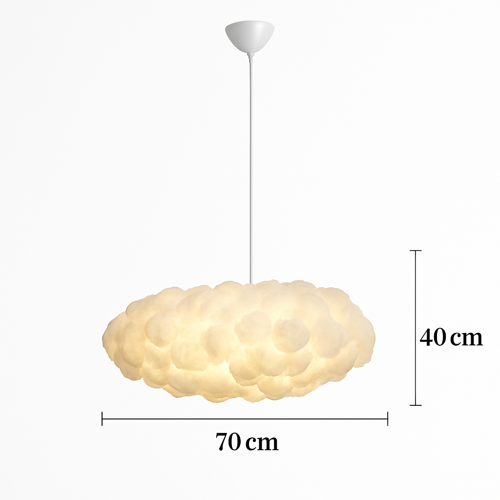 lustre moderne led en forme de nuage flottant pour restaurant