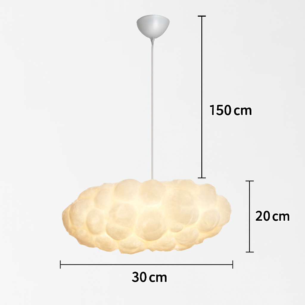 lustre moderne led en forme de nuage flottant pour restaurant