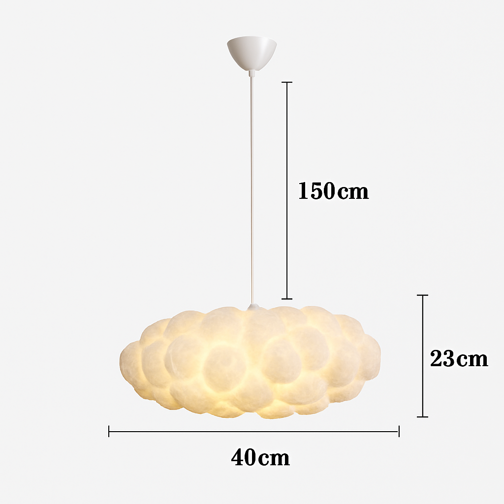 lustre moderne led en forme de nuage flottant pour restaurant