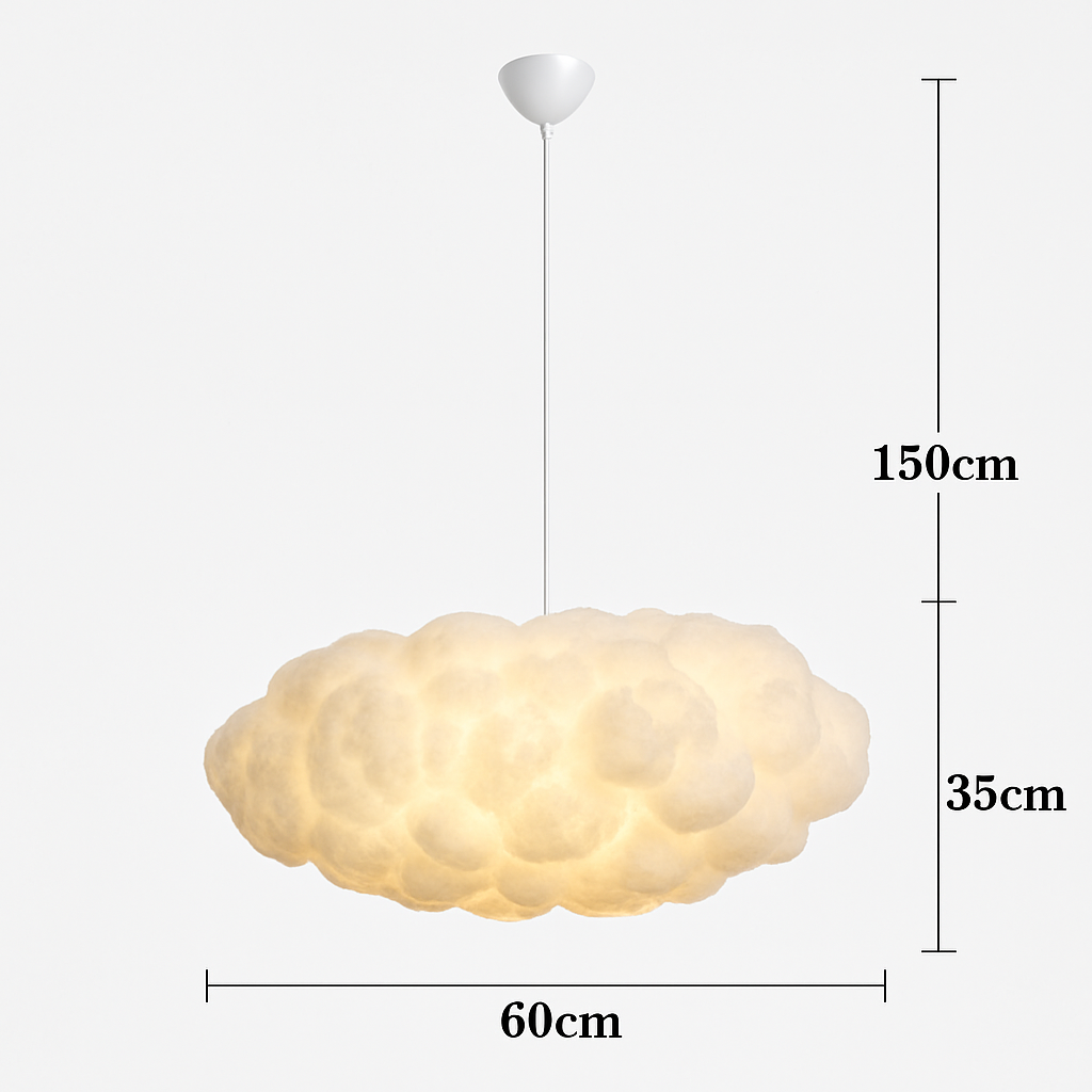lustre moderne led en forme de nuage flottant pour restaurant