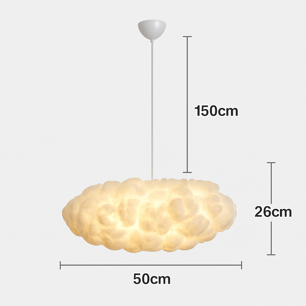 lustre moderne led en forme de nuage flottant pour restaurant
