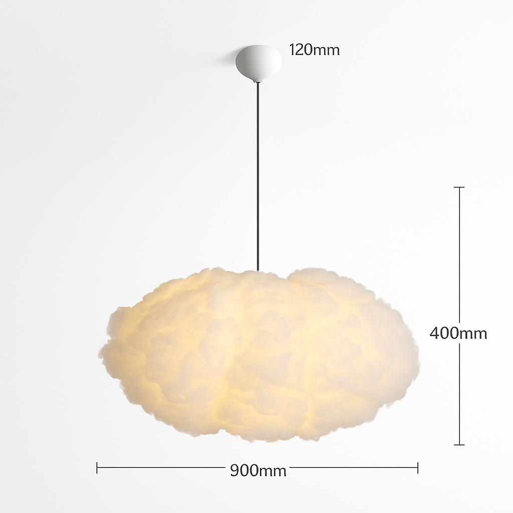 lustre moderne led en forme de nuage flottant pour restaurant