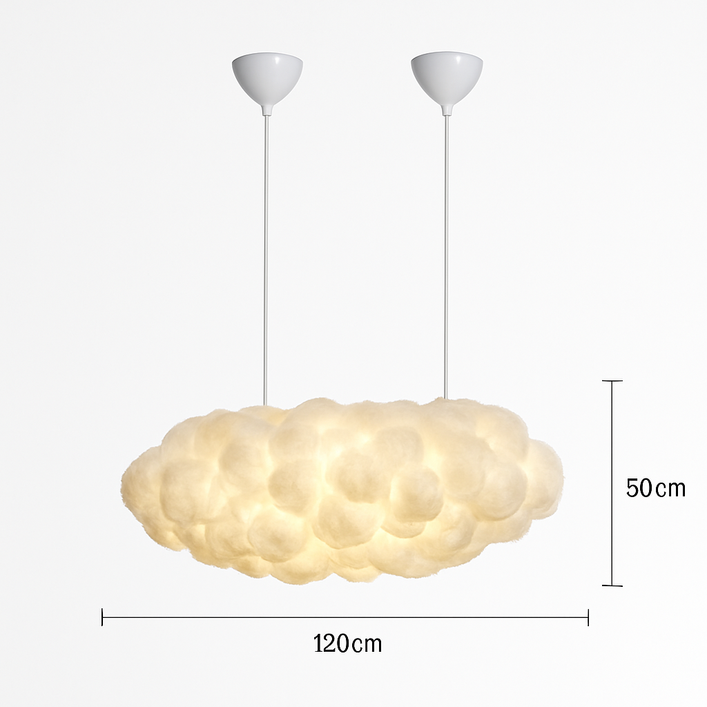 lustre moderne led en forme de nuage flottant pour restaurant