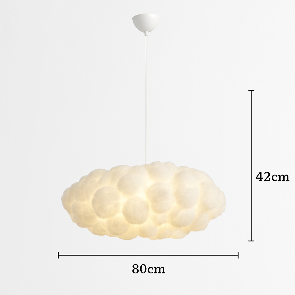 lustre moderne led en forme de nuage flottant pour restaurant
