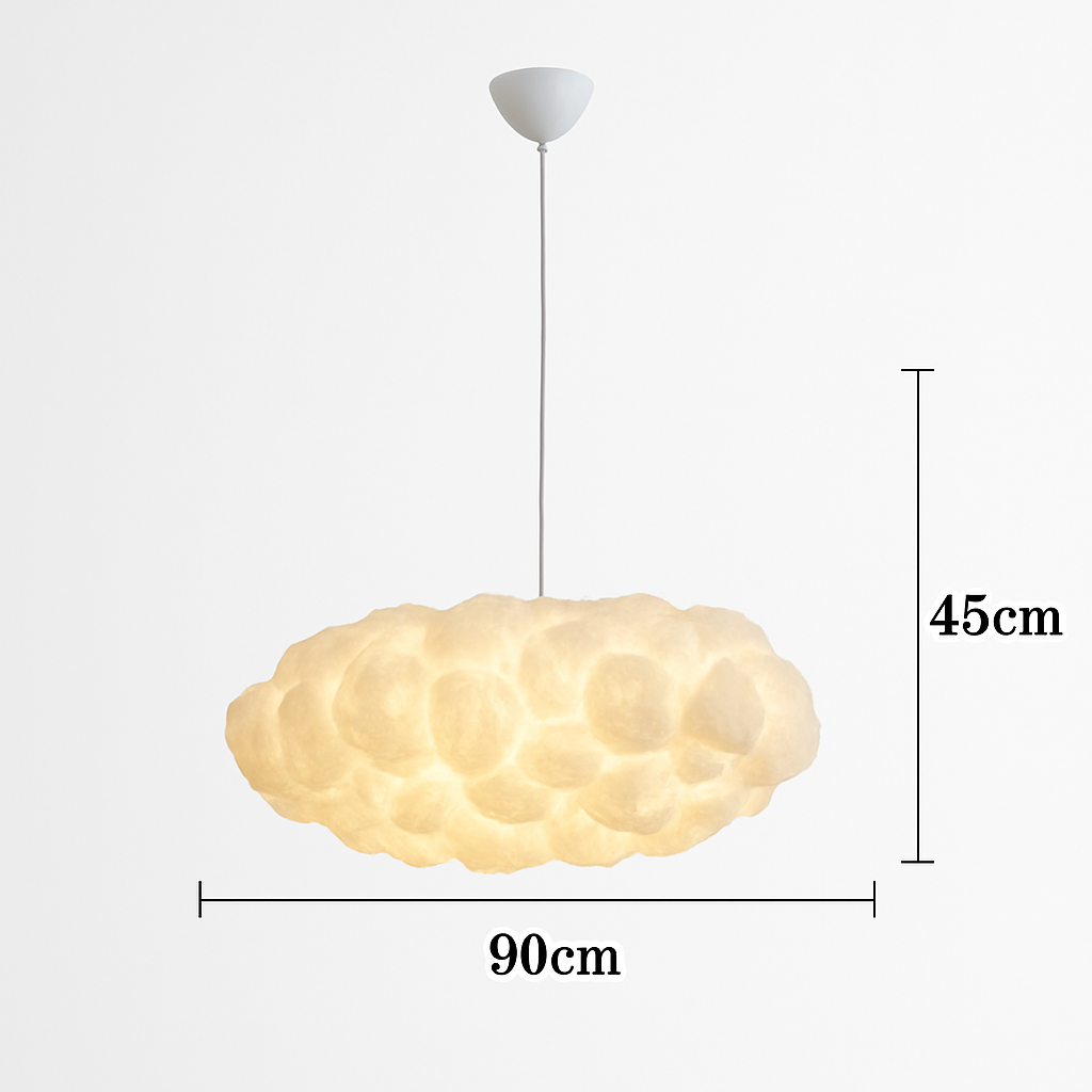 lustre moderne led en forme de nuage flottant pour restaurant