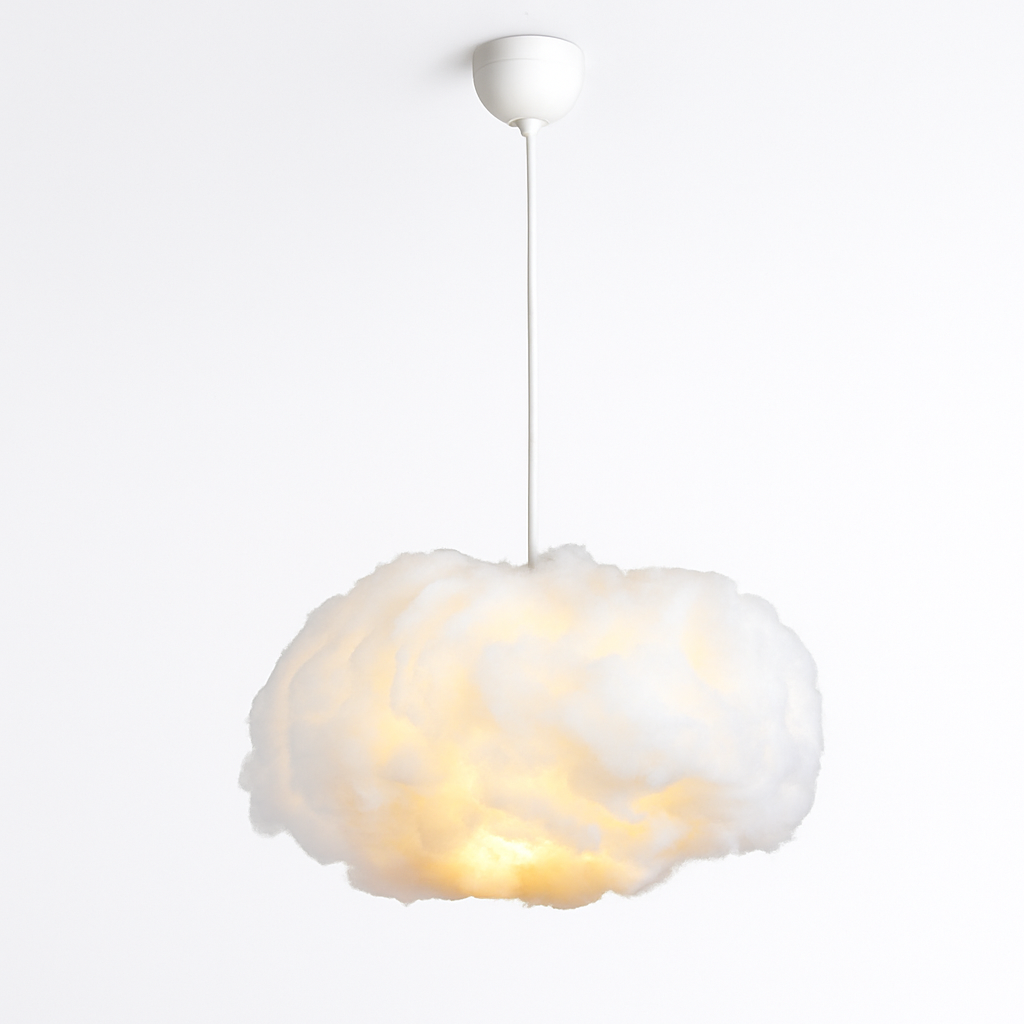 lustre moderne led en forme de nuage flottant pour restaurant