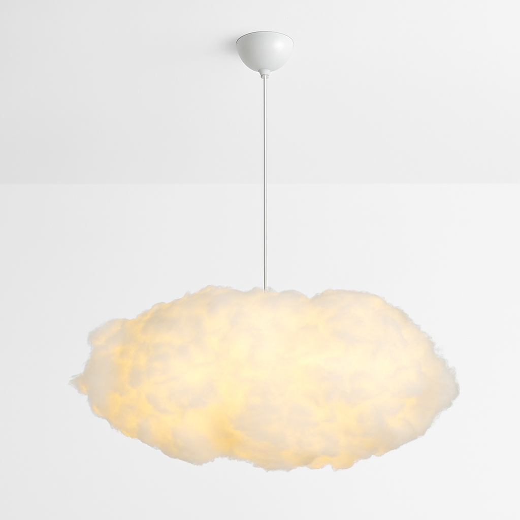 lustre moderne led en forme de nuage flottant pour restaurant
