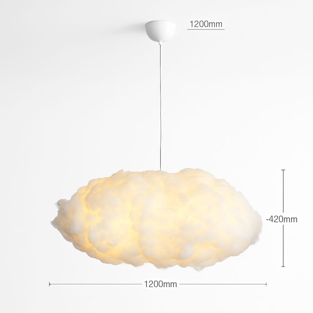 lustre moderne led en forme de nuage flottant pour restaurant