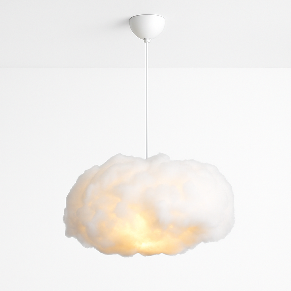 lustre moderne led en forme de nuage flottant pour restaurant