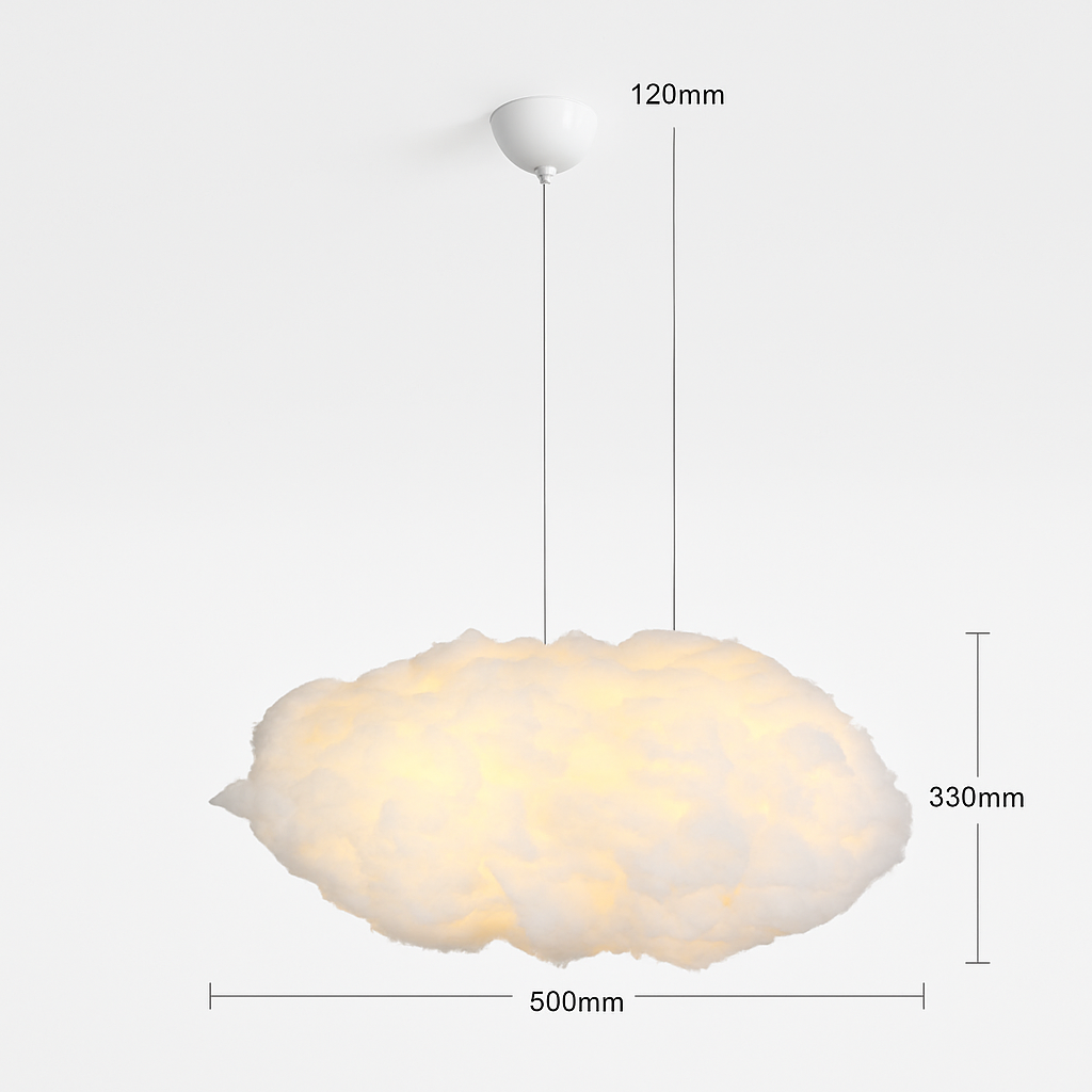 lustre moderne led en forme de nuage flottant pour restaurant