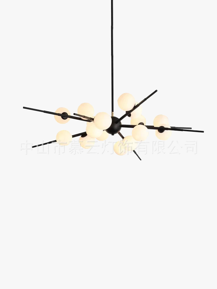lustre moderne led en verre boule pour décoration maison