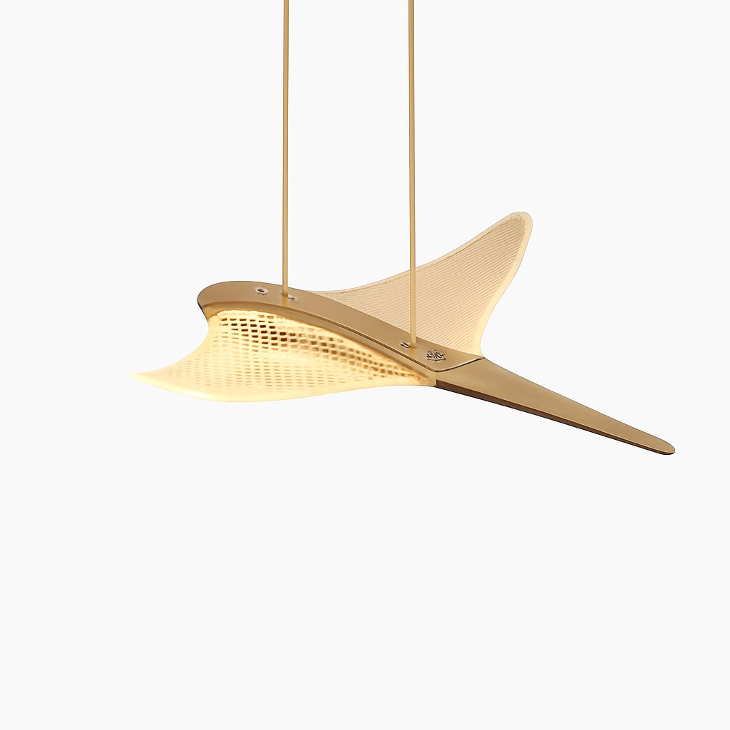 lustre moderne led mouette duplex cage d'escalier nordique