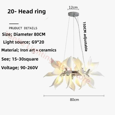 lustre moderne led nordique pour hôtel villa brillant