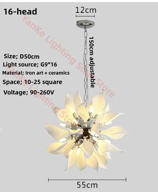 lustre moderne led nordique pour hôtel villa brillant