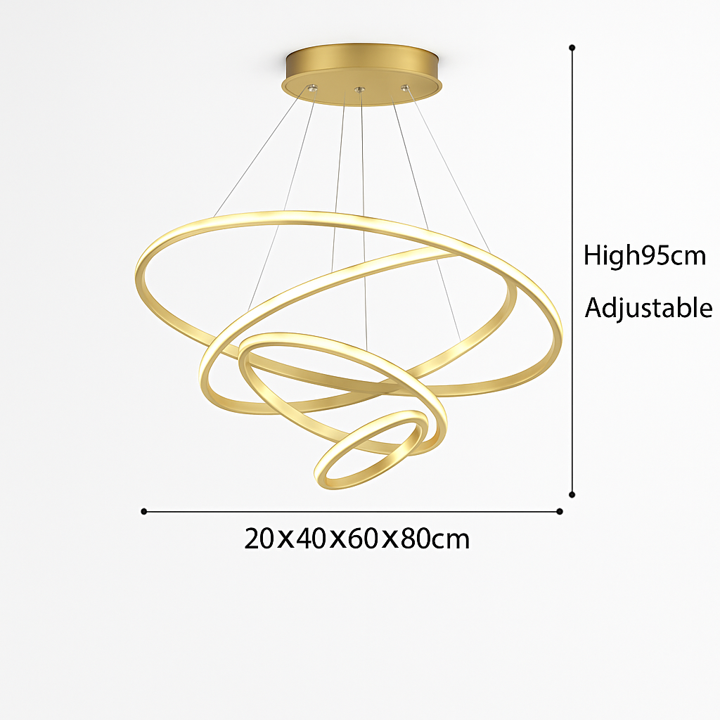 lustre moderne à LED pour décoration intérieure élégante