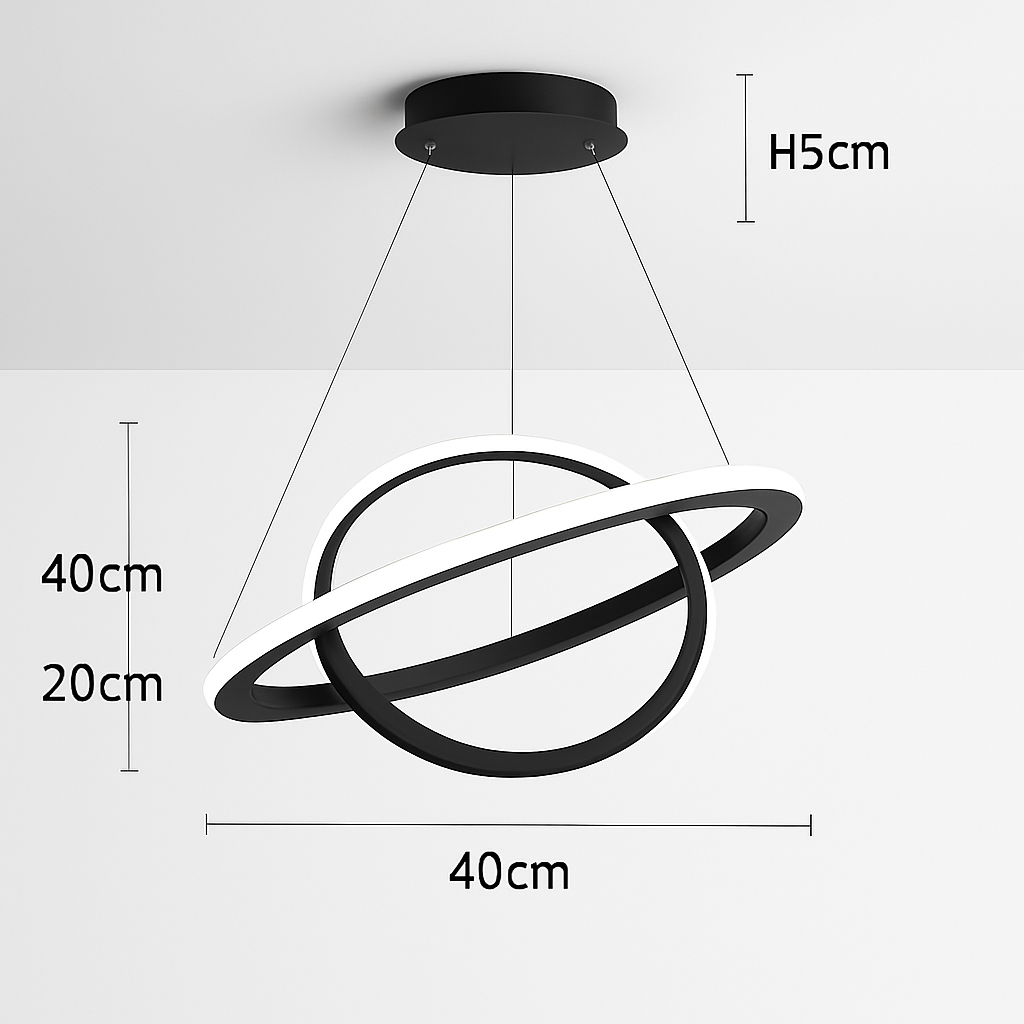 lustre moderne à LED pour décoration intérieure élégante
