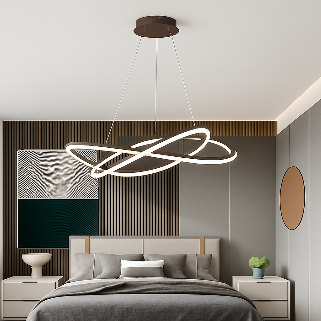 lustre moderne à led pour décoration intérieure élégante