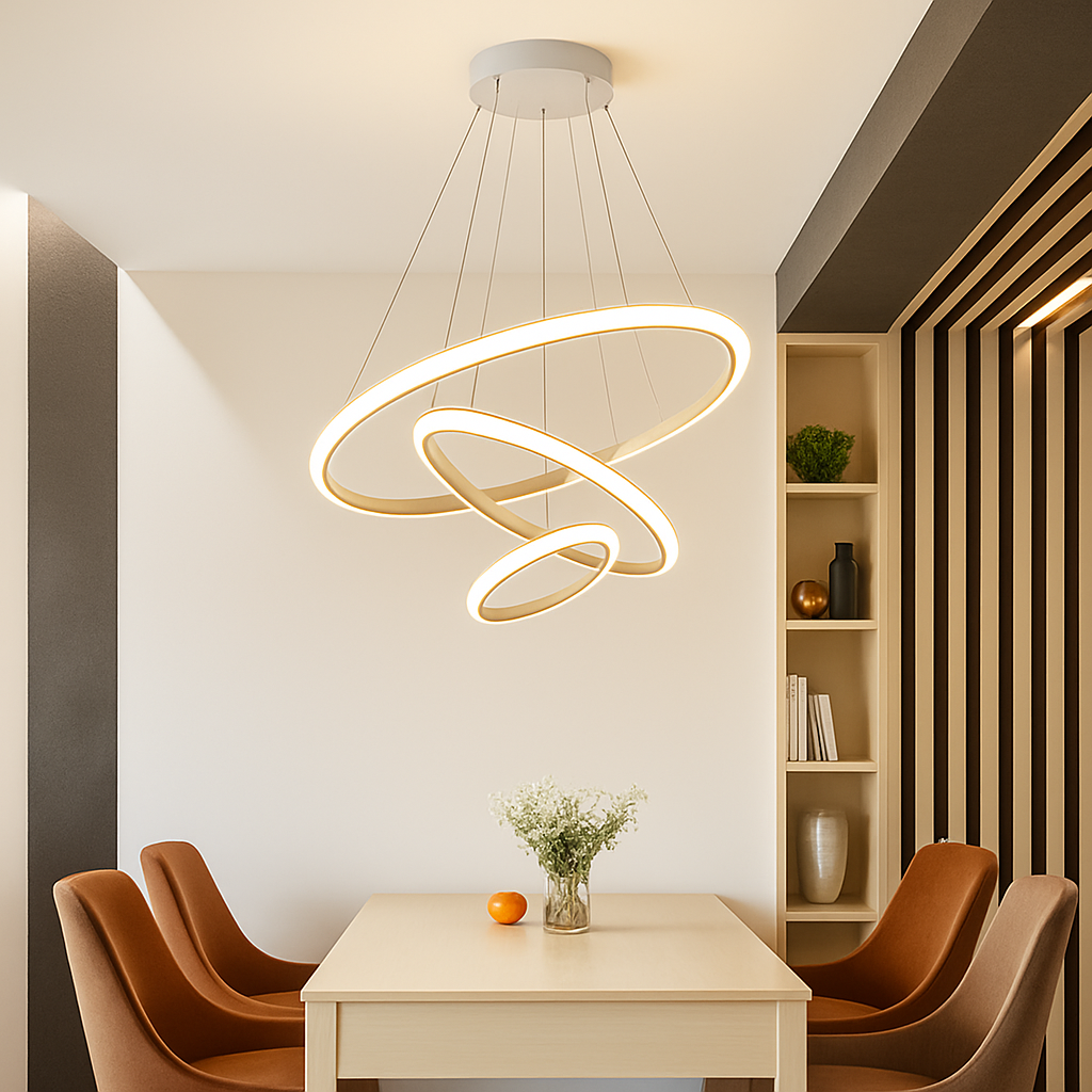 lustre moderne à LED pour décoration intérieure élégante