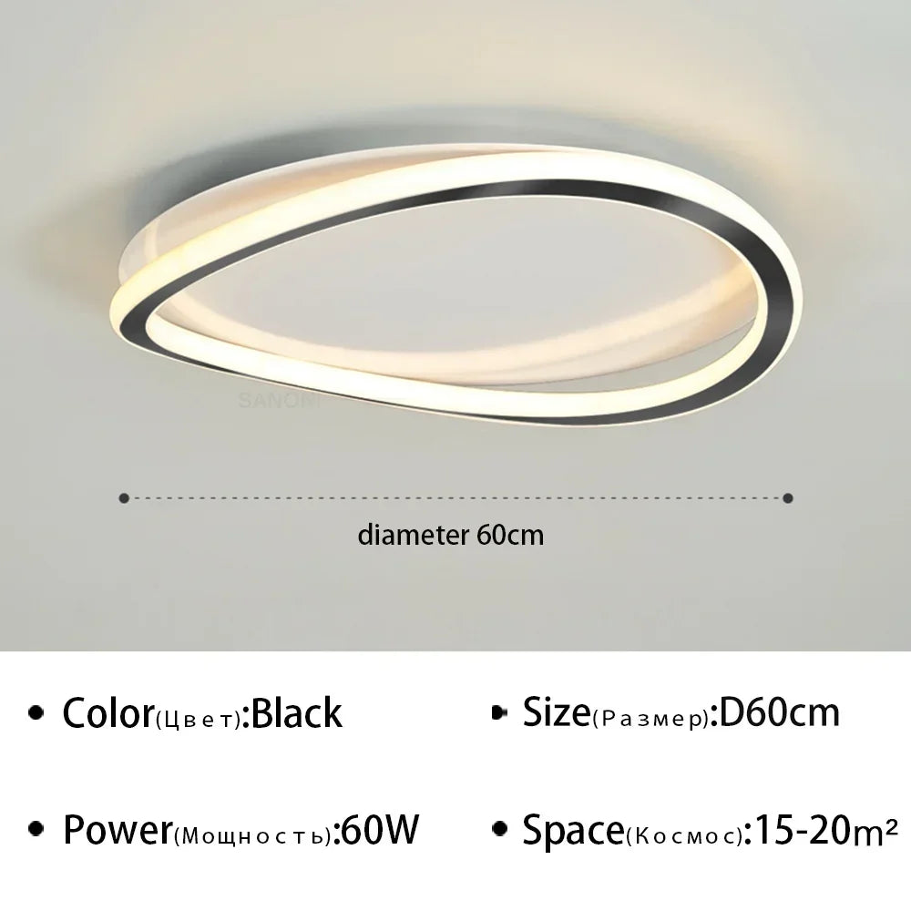 lustre moderne à led pour décoration intérieure élégante