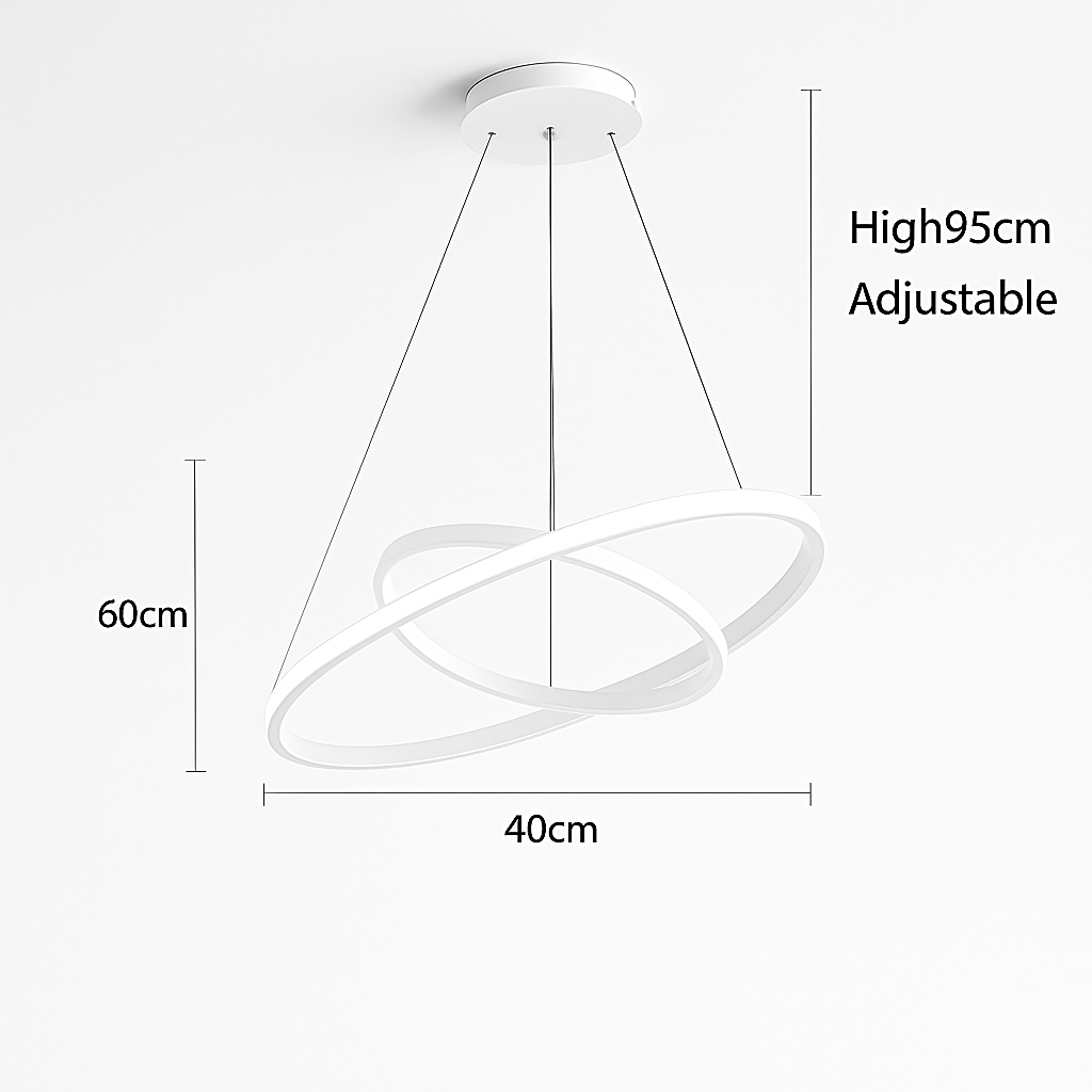 lustre moderne à LED pour décoration intérieure élégante