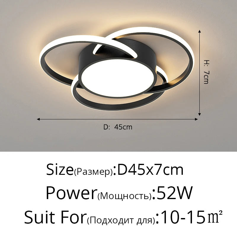 lustre moderne led pour décoration intérieure nordique élégante