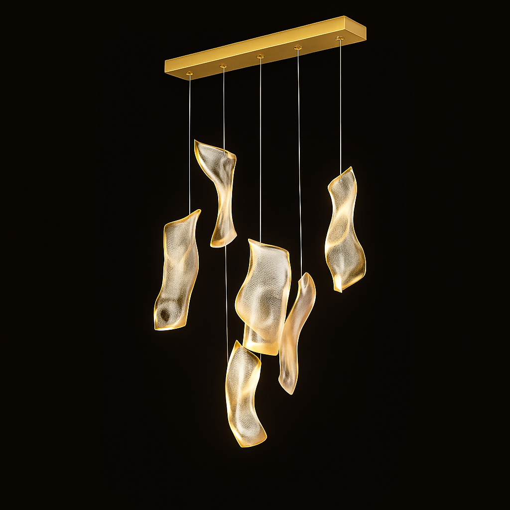 lustre moderne led pour duplex escalier bar et magasin de vêtements