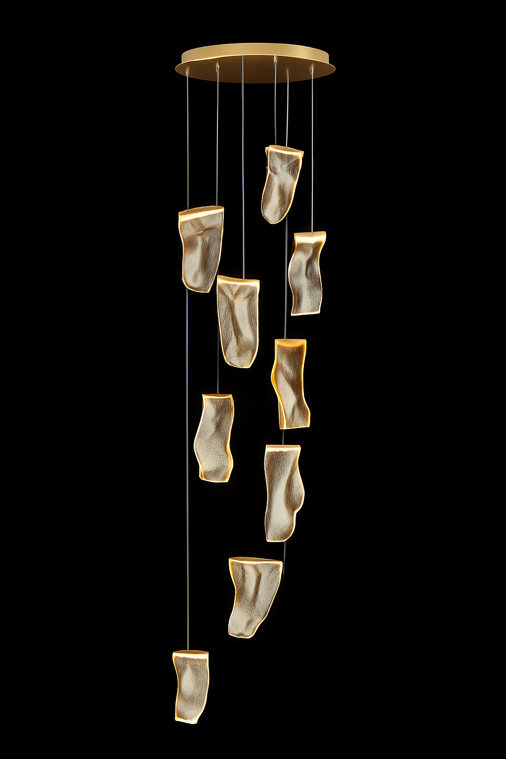 lustre moderne led pour duplex escalier bar et magasin de vêtements