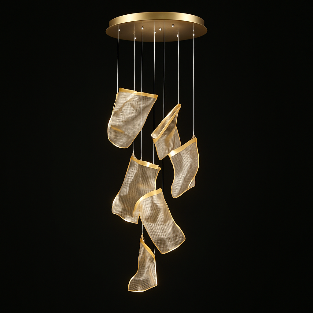 lustre moderne led pour duplex escalier bar et magasin de vêtements