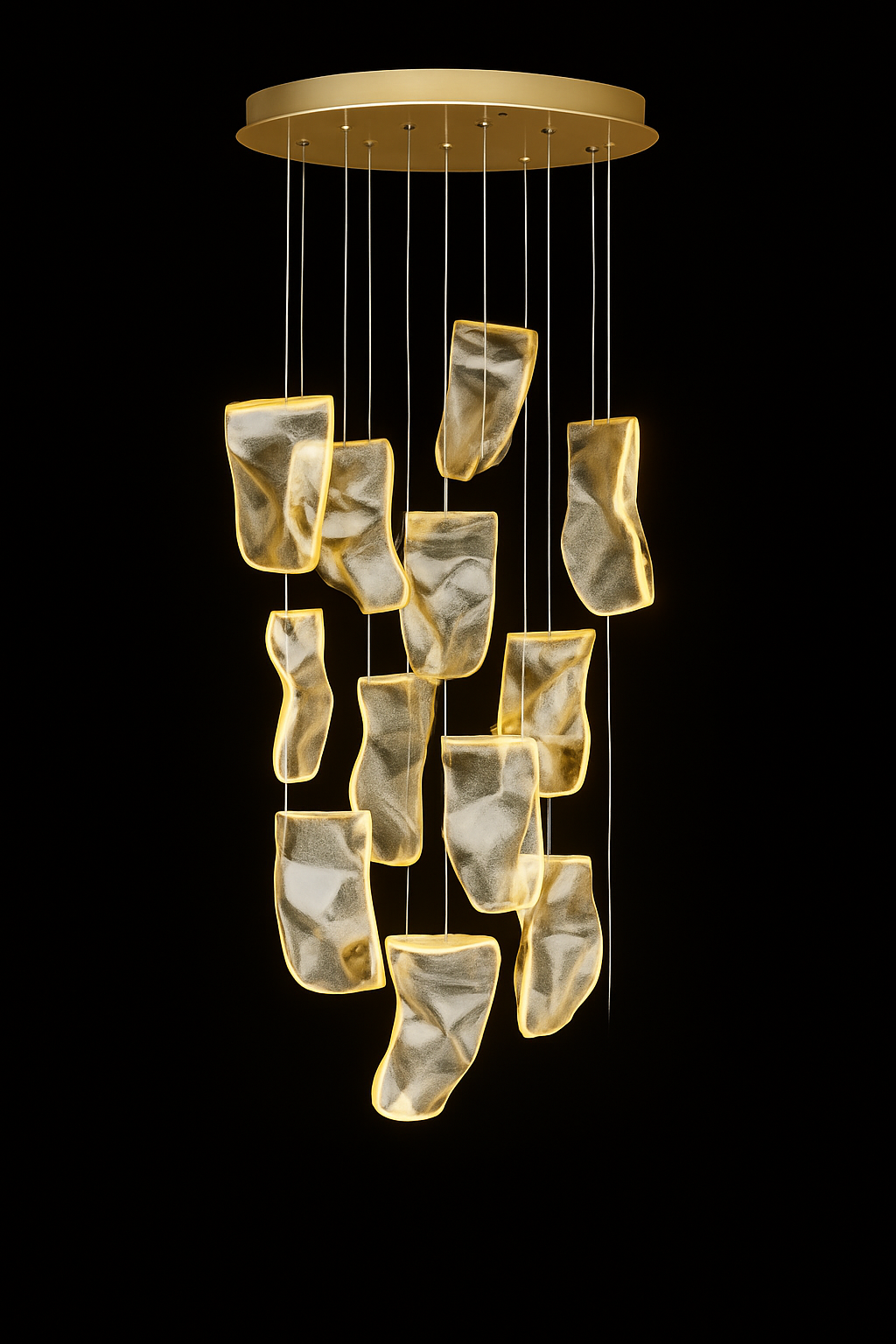lustre moderne led pour duplex escalier bar et magasin de vêtements