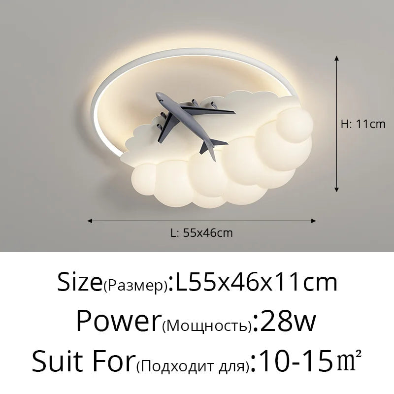 lustre moderne led pour enfant en forme d'avion
