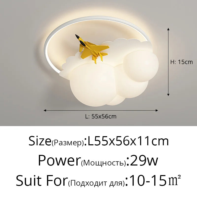 lustre moderne led pour enfant en forme d'avion