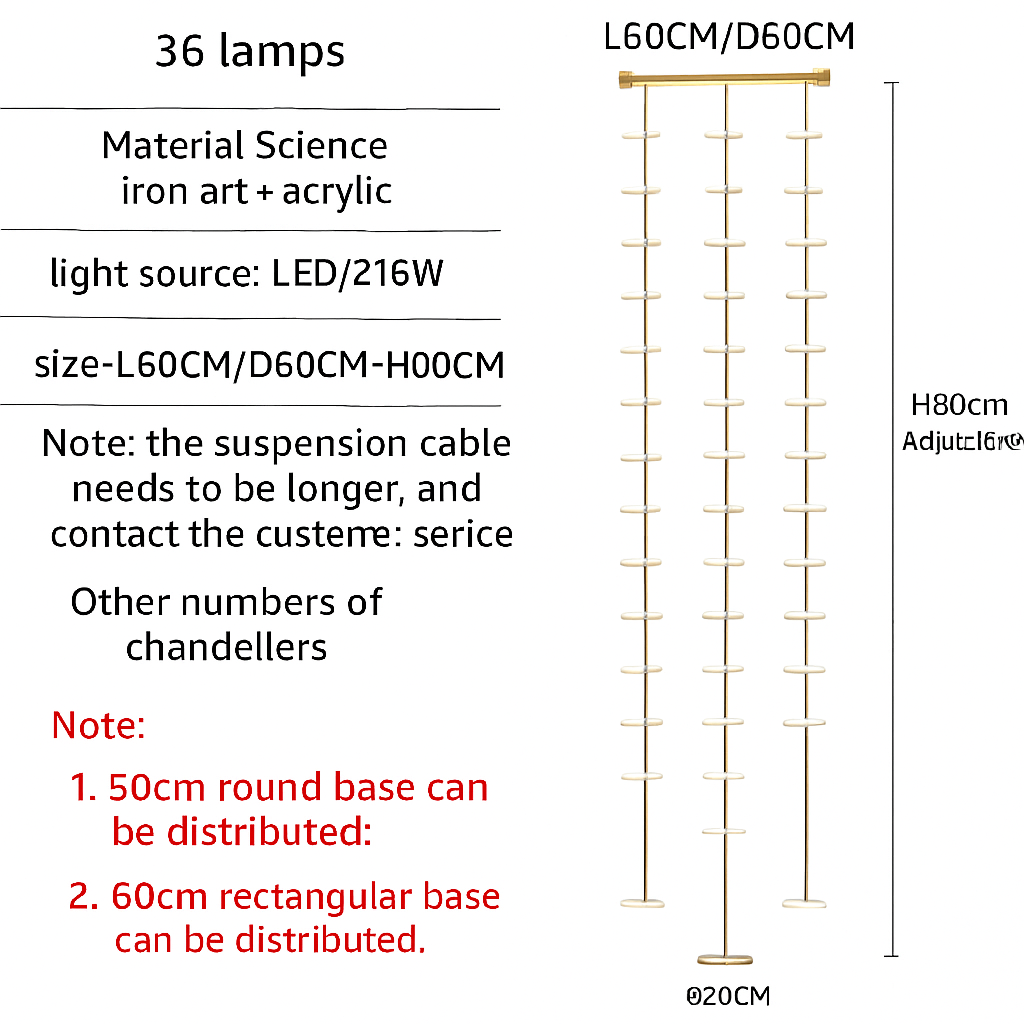 lustre moderne à led pour escalier design et élégant