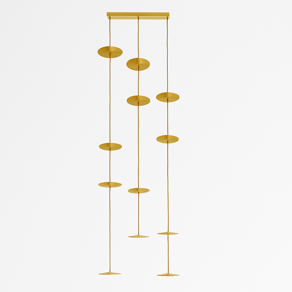 lustre moderne à led pour escalier design et élégant