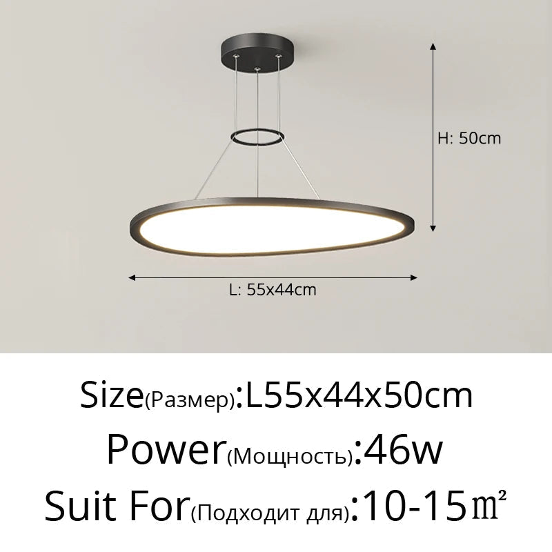 lustre moderne à led protection des yeux sans stroboscope