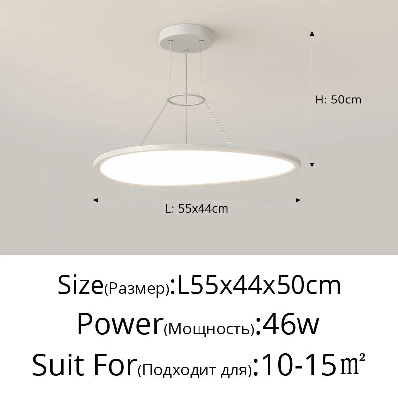 lustre moderne à led protection des yeux sans stroboscope