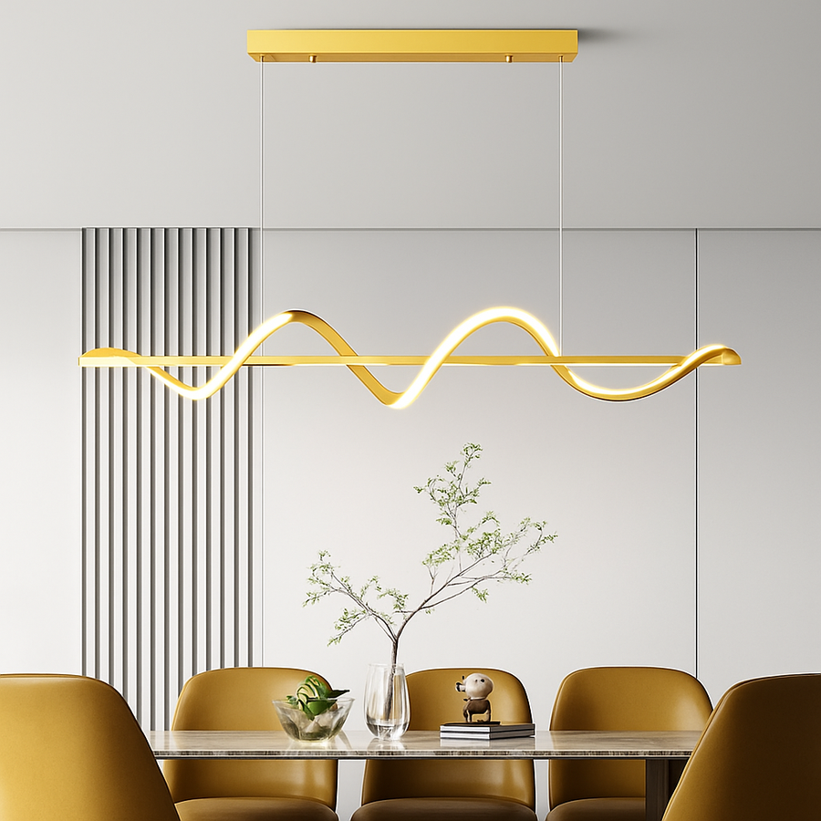 lustre moderne led rotatif avec télécommande longue portée