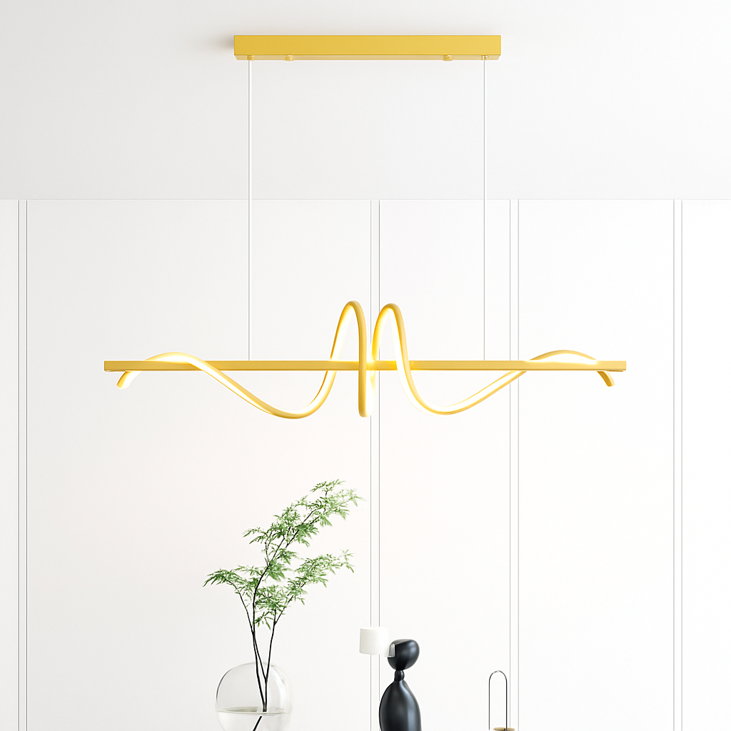 lustre moderne led rotatif avec télécommande longue portée