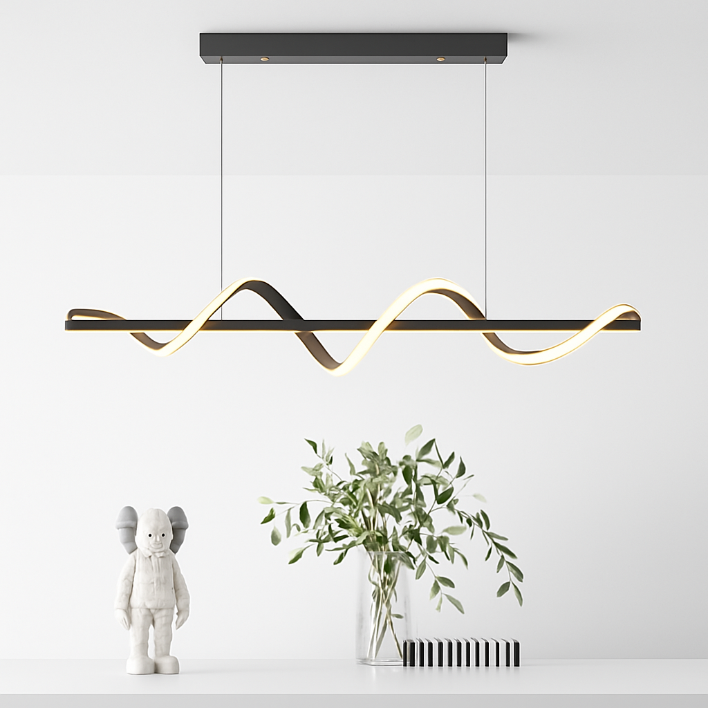 lustre moderne led rotatif avec télécommande longue portée