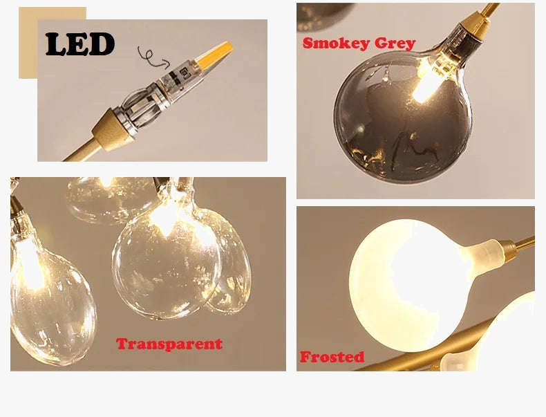 lustre moderne à leds créatif