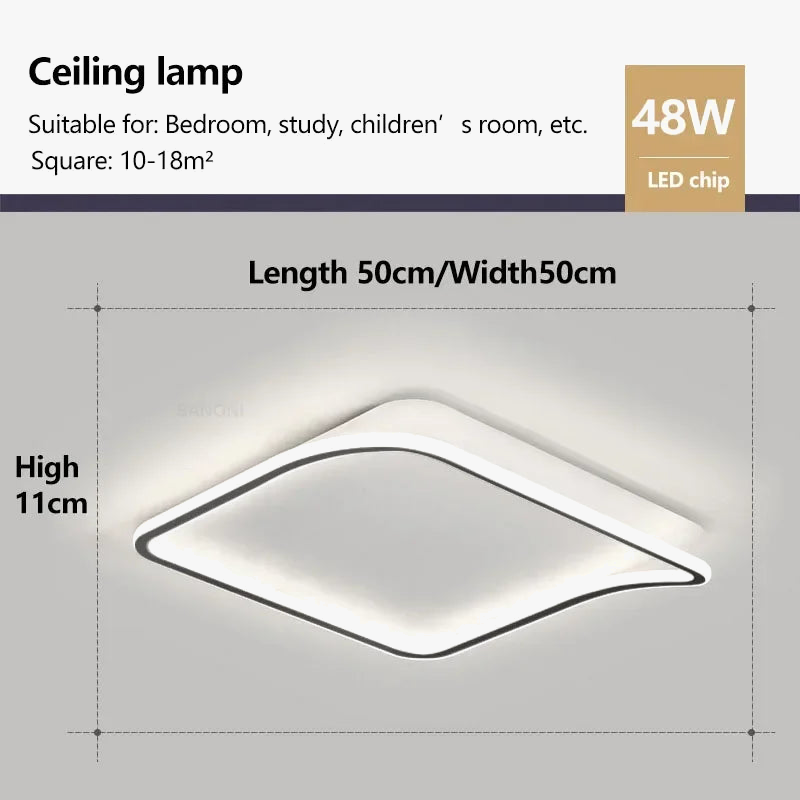 lustre moderne à leds pour décoration intérieure