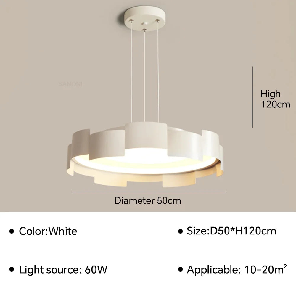 lustre moderne à leds pour décoration intérieure