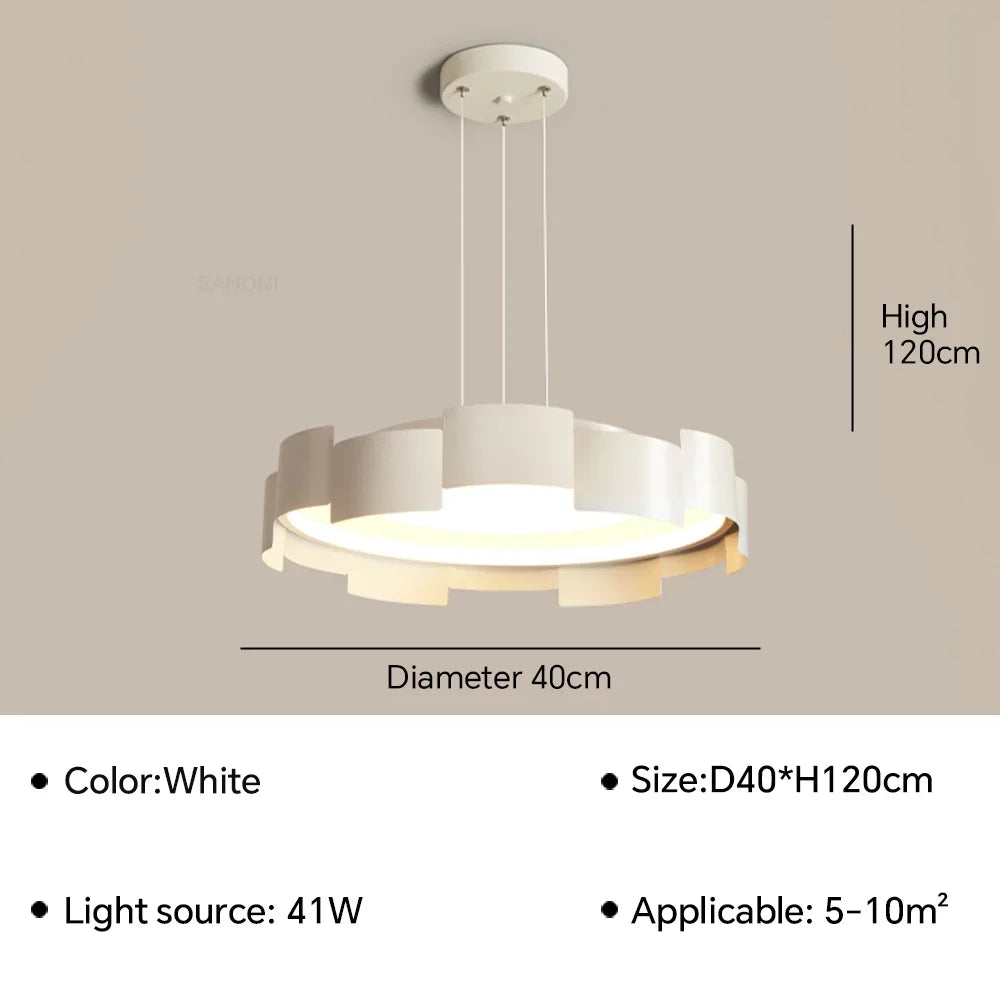 lustre moderne à leds pour décoration intérieure