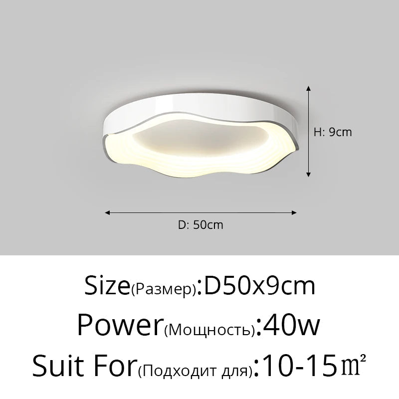 Plafonnier rond design moderne à leds pour décoration intérieure créative