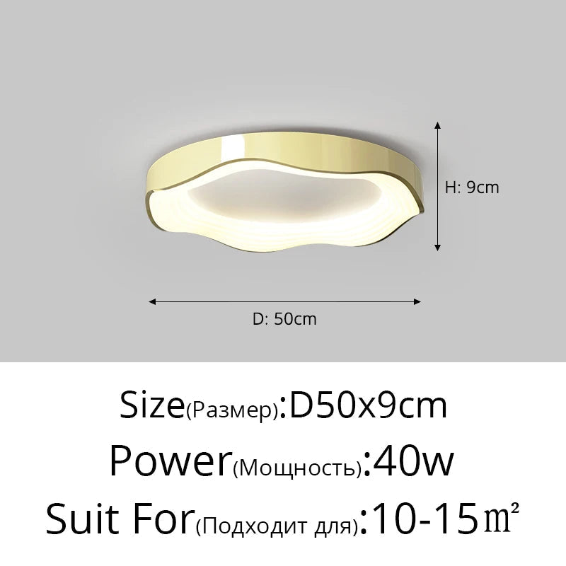 Plafonnier rond design moderne à leds pour décoration intérieure créative